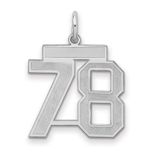 Sterling Silver Jersey Collection Medium Number 78 Pendant